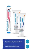 Beyazlatıcı Diş Macunu 75ml X 2 Adet + Diş Eti Bakımı Fırça - 1