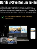 L308 4K UHD Araç İçi Kamera Wi-Fi GPS 128GB IR Gece Görüşü, Çift Lens Ön-Arka-İç Kayıt APP Kontrol DashCam - 2
