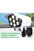 Sahte Kamera Görünümlü 77 Ledli Sensörlü Kumandalı Solar Bahçe Lambası - 5