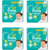 Prima Bebek Bezi Aktif Bebek 8 Beden 17+ Kg 4 X 31 124 Adet thumbnail 1