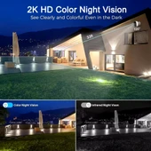 O-KAM 3033 2K WiFi Şarjlı 128GB Akıllı Güvenlik Kamerası Su Geçirmez Gece Görüşlü Bebek Odasıİç ve Dış Mekan Kullanım - 4