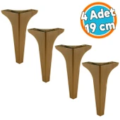 Mobilya Kanepe Çekyat Sehpa TV Ünitesi Koltuk Ayağı 19 cm Koyu Kahverengi Baza Ayak 4 Adet thumbnail 1