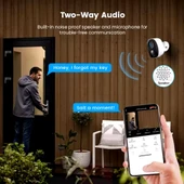 O-KAM 3033 2K WiFi Şarjlı 128GB Akıllı Güvenlik Kamerası Su Geçirmez Gece Görüşlü Bebek Odasıİç ve Dış Mekan Kullanım - 6