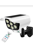 Sahte Kamera Görünümlü 77 Ledli Sensörlü Kumandalı Solar Bahçe Lambası - 3