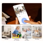 O-KAM 3030 2K WiFi Şarjlı 128GB Akıllı Güvenlik Kamerası Su Geçirmez Gece Görüşlü Bebek Odasıİç ve Dış Mekan Kullanım - 3