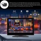 MPIA 4K CarPlay Araç İçi Kamera  | 7'' Ekran | Ön & Arka Döngü Kayıt | Android & iPhone Uyumlu M88D - 8