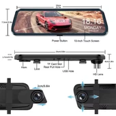 CC-63 Araç İçi Dikiz Aynası Kamerası – 128GB, 10” Tam Ekran Full HD, Park Modu, Geri Görüş Kamerası Türkçe - 9