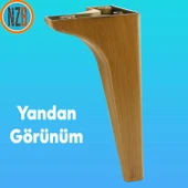 Mobilya Kanepe Çekyat Sehpa TV Ünitesi Koltuk Ayağı 19 cm Koyu Kahverengi Baza Ayak 4 Adet thumbnail 5