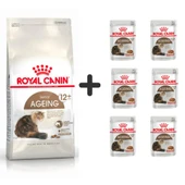 Royal Canin Ageing 12+ Yaşlı Kuru Kedi Maması 2 kg + 6 Adet Yaş Mama - 1