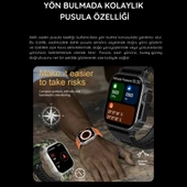 Watch Ultra TW11 Siyah AMOLED Ekranlı Akıllı Saat, Su Geçirmez GPS NFC iPhone  Huawei Uyumlu 8,9,10 - 9