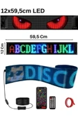 12x59.5cm Matrix Esnek LED Ekran Şeytan Gözler-Yazı-Gif  Telefon Kontrollü Bluetooth Tabela Araba Kamyon Dükkan - 8