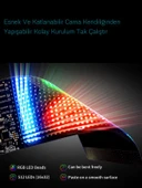 10x35cm Matrix Esnek LED Ekran Şeytan Gözler-Yazı Bluetooth Telefon Kontrollü Araba-Dükkan-Kamyon - 11