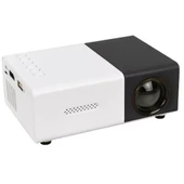 YG300 Akıllı Projeksiyon Cihazı  Taşınabilir Mini LED 5V Powerbank Destekli Bluetooth Ekran Yansıtma (Siyah) - 1