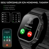 Watch Ultra TW11 Siyah AMOLED Ekranlı Akıllı Saat, Su Geçirmez GPS NFC iPhone  Huawei Uyumlu 8,9,10 - 3