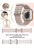 Ocean Loop Kırmızı Silikon Kordon 42,44,45,49mm Apple Watch Uyumlu 7,8,9,10,ultra Akıllı Saat Kordon - 2