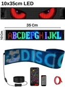 10x35cm Matrix Esnek LED Ekran Şeytan Gözler-Yazı Bluetooth Telefon Kontrollü Araba-Dükkan-Kamyon - 1