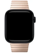 Apple Watch Uyumlu Gold Paslanmaz Çelik Bilezik Akıllı Saat Kordonu 45-49mm Series 7, 8, 9, 10, SE, Ultra - 2