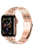 Apple Watch Uyumlu Beads Loop Paslanmaz Çelik Kordon 7,8,9,10,SE,Ultra 42,44,45,46,49mm Uyumlu - 7