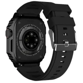Watch Ultra TW11 Siyah AMOLED Ekranlı Akıllı Saat, Su Geçirmez GPS NFC iPhone  Huawei Uyumlu 8,9,10 - 1