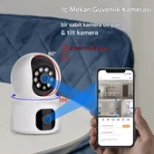 MPI AOİ Akıllı Kamera WiFi 6MP 2 Kameralı IP Güvenlik Kamerası Hareketli Bebek Odası Dış İç Kullanım - 4
