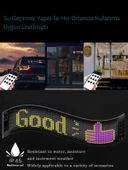 10x35cm Matrix Esnek LED Ekran Şeytan Gözler-Yazı Bluetooth Telefon Kontrollü Araba-Dükkan-Kamyon - 10