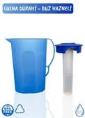 Luena Sürahi PP-5 Kokusuz Sürahi Soğutuculu Mavi Sürahi Bpa Free 2,1 L - 4
