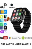Watch Ultra Kameralı 4g Sim Kartlı 32gb Akıllı Saat Çocuk Wi-fi Googleplay Iphone Huawei Uyumlu 8-9 - 1
