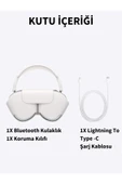 Airpods Max Fileli Kulak Üstü Bluetooth Kulaklık Ve Kılıf Pop-Up Aktif Gürültü Engelleme-Şeffaf Modu iPhone Uyumlu ( Uzay Gri ) - 5