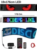 19x176cm Matrix Esnek LED Ekran Şeytan Gözler-Yazı Bluetooth Telefon Kontrollü Araba-Dükkan-Kamyon - 7