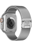 Apple Watch Uyumlu Milano Örgü Loop Paslanmaz Çelik Kordon (42mm-45mm-49mm) - Manyetik Toka Ultra/SE/7/8/9/10 - 2