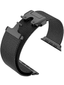 Apple Watch Uyumlu Milano Örgü Loop Paslanmaz Çelik Kordon (42mm-45mm-49mm) - Manyetik Toka Ultra/SE/7/8/9/10 - 1