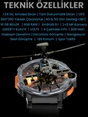 Watch PG Gümüş 4G LTE Yuvarlak Akıllı Saat 16GB SIM Kartlı Kameralı WiFi Çocuk Huawei iPhone Uyumlu 8 9 10 - 5