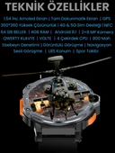 Watch PG 4G LTE Yuvarlak Akıllı Saat 64GB SIM Kartlı Kameralı WiFi Çocuk Ve Yetişkin Huawei iPhone Uyumlu 8 9 10 - 2