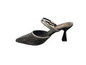 Ventes 22211919Z 8 cm Kadeh Topuk Sivri Burun Taş Detaylı Kadın Şık Topuklu Abiye Terlik Ayakkabı - 6