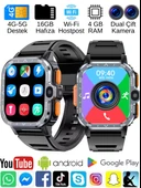 Watch PG Ultra Siyah 4G LTE 16GB Sim Kartlı Kameralı Akıllı Saat Wi-Fi Çocuk Huawei İphone Uyumlu 8-9-10 - 1