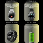 Yeni Spor Watch GT3 MAX Siyah Akıllı Saat 1.45 İnç 46mm NFC/Sesli Arama Huawei iPhone Uyumlu 8,9,10 - 5