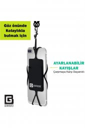 Tüm Telefonlara Uyumlu Siyah Askılı Telefon Kılıfı - 1