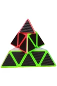 Üçgen Zeka Küpü, QY SpeedCube, Pyraminx Profesyonel QY Ming S2 3x3 Karbon Fiber Küp - 3