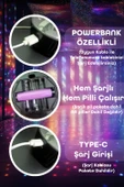 Şarjlı RGB Projeksiyon Gökyüzü Gece Lambası Kamp Feneri Işıldak Powerbank Özellikli Pilli M001 - 3