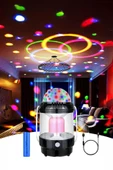 Şarjlı RGB Projeksiyon Gökyüzü Gece Lambası Kamp Feneri Işıldak Powerbank Özellikli Pilli M001 - 2