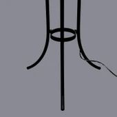 Zarela Siyah Eskitme Taş Detaylı Lambader - 3