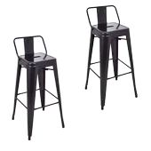 Tolix Sırtlı Metal Bar (2 Adet) - 6