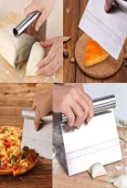 Ölçülü Paslanmaz Lüks Çelik Hamur Kesme Aparatı Çelik Kesici Kazıyıcı Pasta Kek Spatula 15 Cm - 3