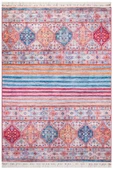 Şal Desen Pamuk Taban Yıkanabilir Dekoratif Halı  KİREMİT 160X230 - 1