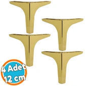 Mobilya Kanepe Sehpa TV Ünitesi Koltuk Ayağı 17 cm Gold Altın Baza Ayak 4 Adet thumbnail 1