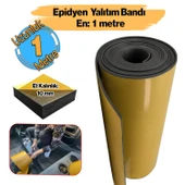 Yapışkan Araç Ses Isı Yalıtım İzolasyon Bant En:100 cm Kalınlık:10 mm Uzunluk:1 Metre Kauçuk Sünger - 1