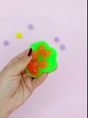 Sevimli Küçük Squishy Kedi Pati Sıkma 7 cm Pati Sukuşi - Yeşil thumbnail 2