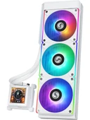 Lian Li Hydro-Shift LCD 360 Beyaz RGB İşlemci Sıvı Soğutucu G89.GHSLCD36RW.00 - 1
