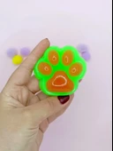 Sevimli Küçük Squishy Kedi Pati Sıkma 7 cm Pati Sukuşi - Yeşil thumbnail 1