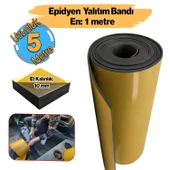 Yapışkan Araç Ses Isı Yalıtım İzolasyon Bant En:100 cm Kalınlık:10 mm Uzunluk:5 Metre Kauçuk Sünger - 1